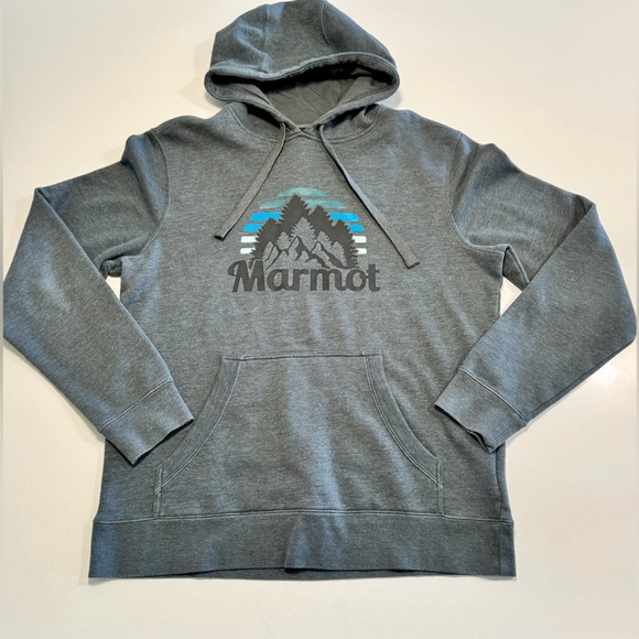 Marmot Other - Men’s Marmot Hoodie Sweatshirt Pullover Size Medium Gray Logo